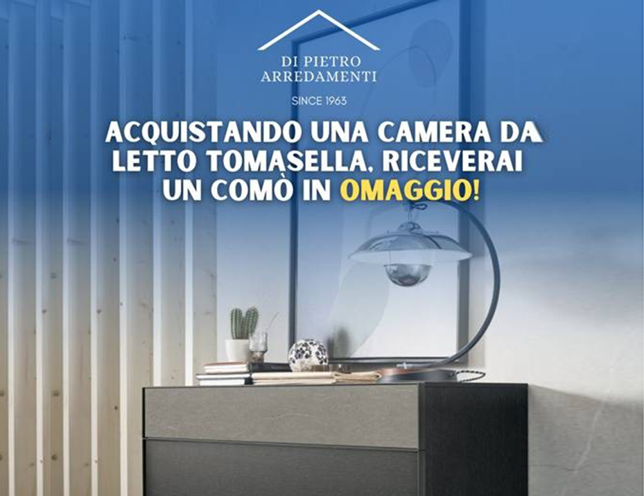 Eleganza su misura: comò in omaggio con la tua camera Tomasella.